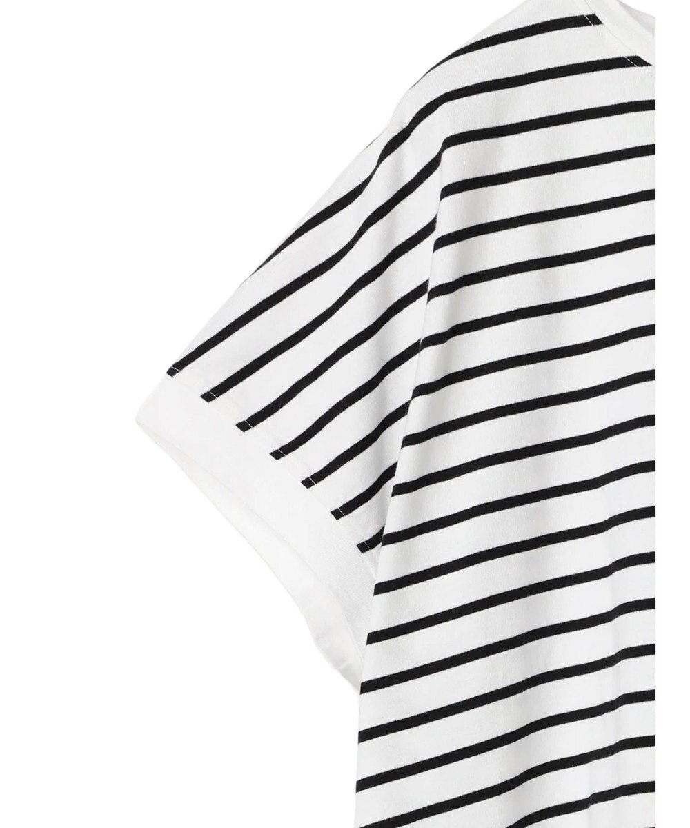 Green Parks インド綿 フレンチスリーブ前後差カットプルオーバー 