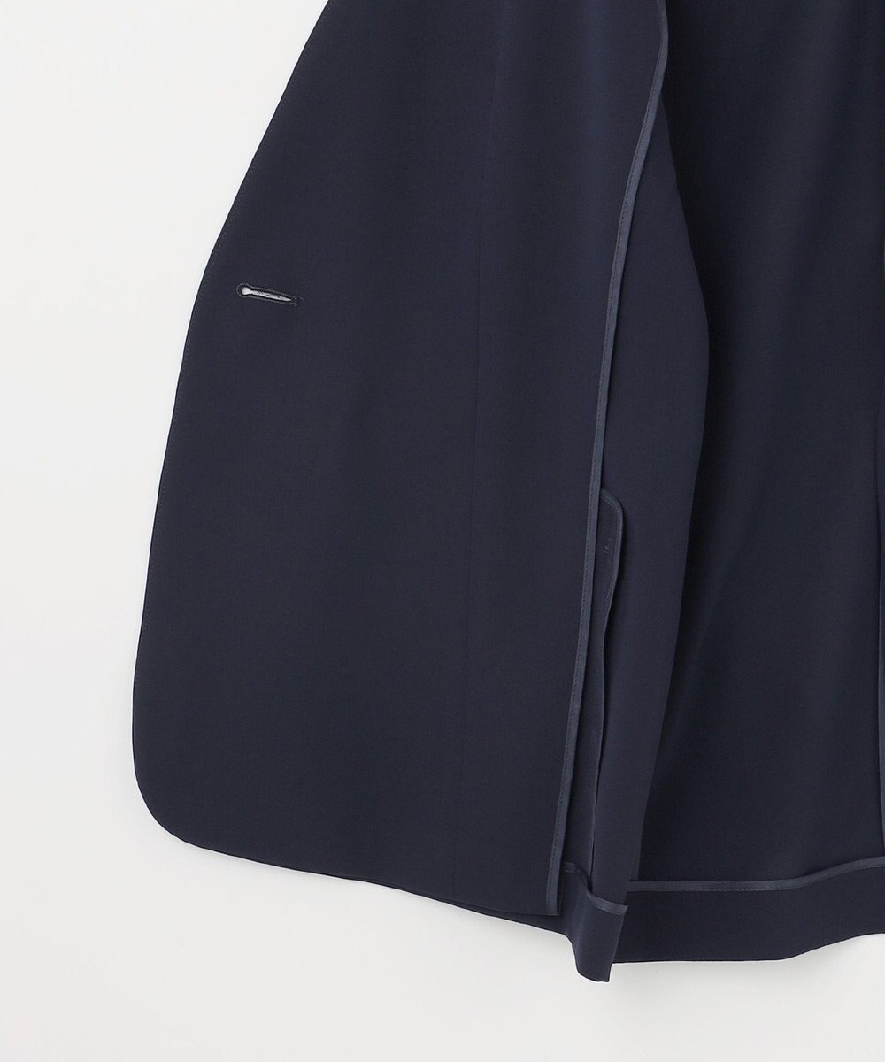 自由区 【セットアップ対応・UVカット・接触冷感・洗える】ライトストレッチノーカラー ジャケット 