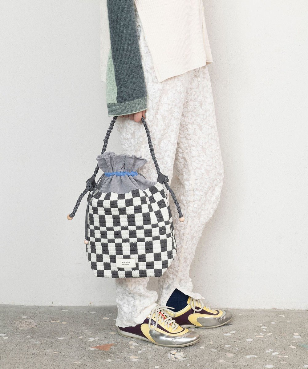 TRICOTE ピクセル巾着ポーチバッグ 