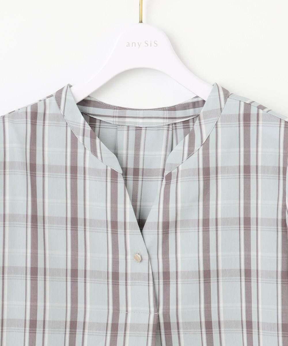 ANY SIS S 【洗える】ピケチェックT ブラウス 
