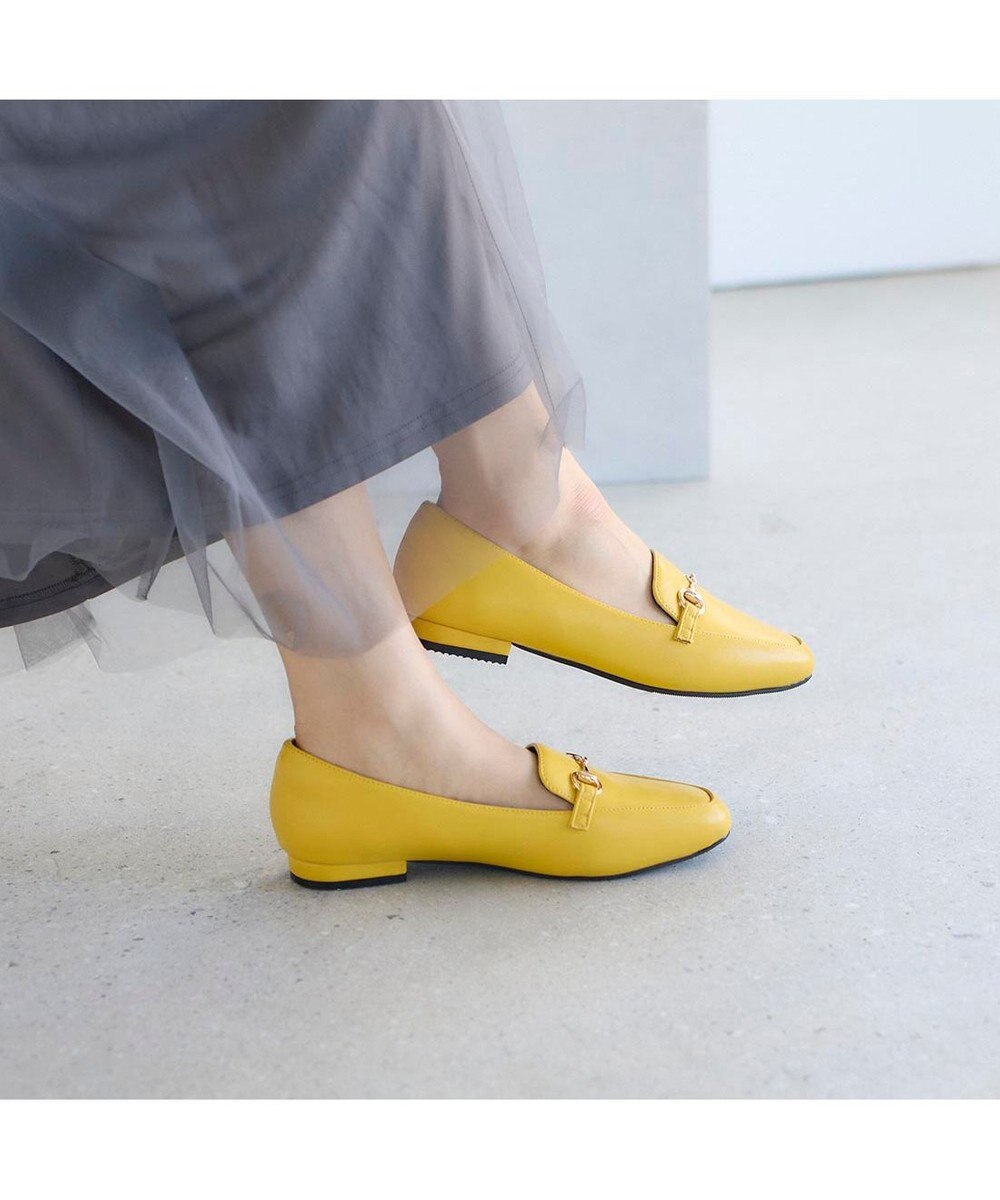 MODE ET JACOMO <noyau>スクエアトゥビット付きヒールローファー 