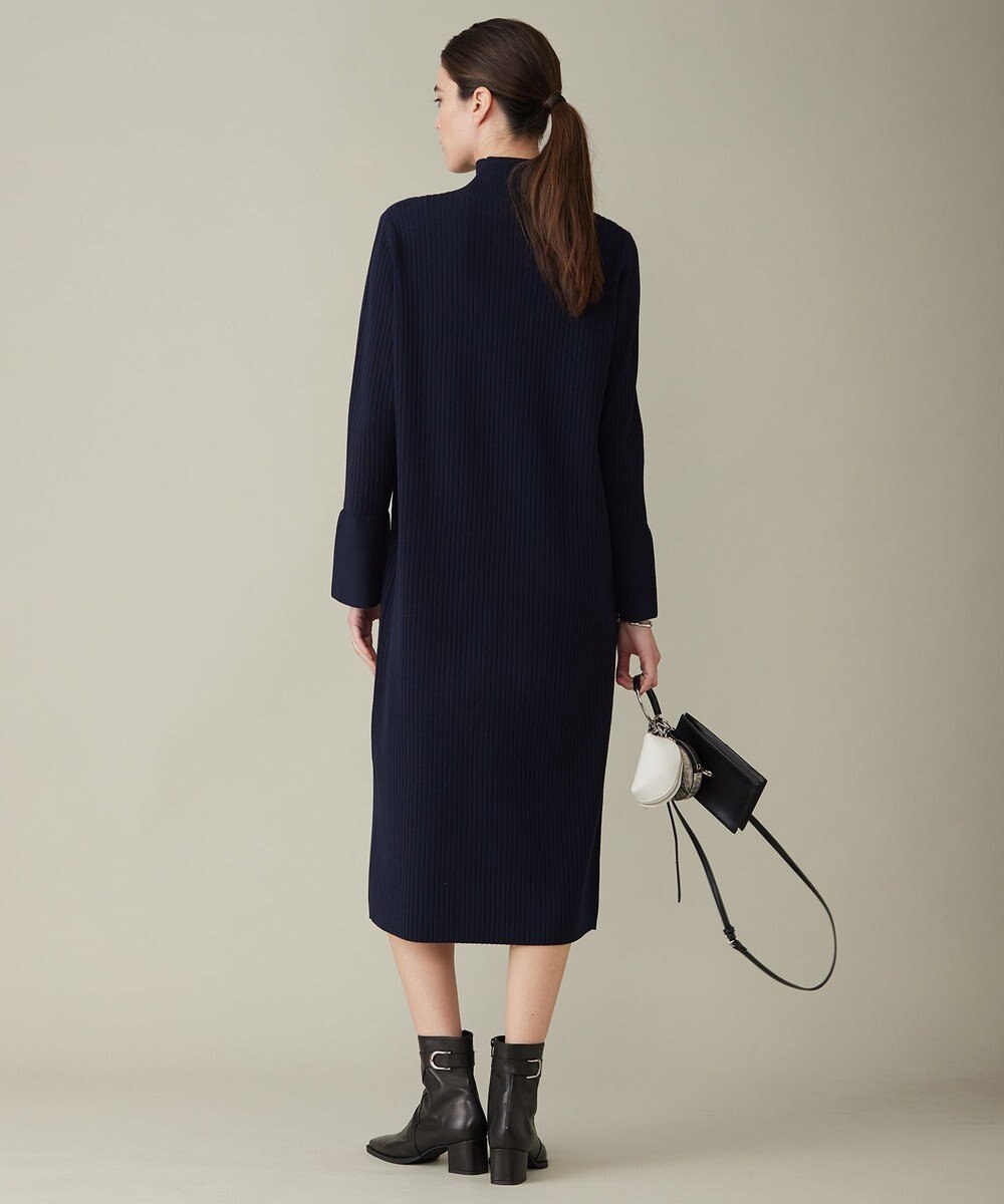 ICB 【洗える】 ヴィスコースリブハイゲージ ニットワンピース 
