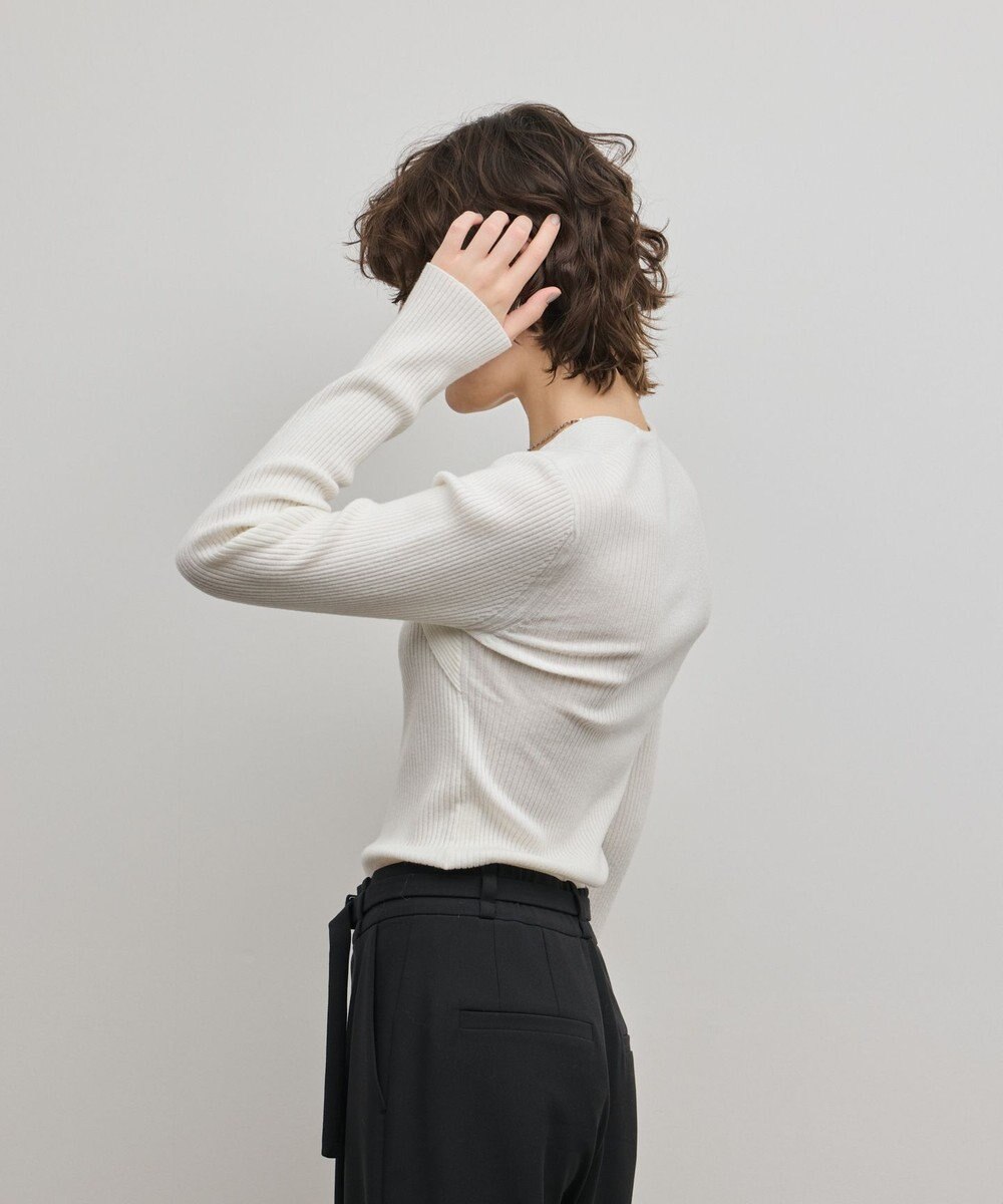 GRACE CONTINENTAL スクエアリブニットトップ 