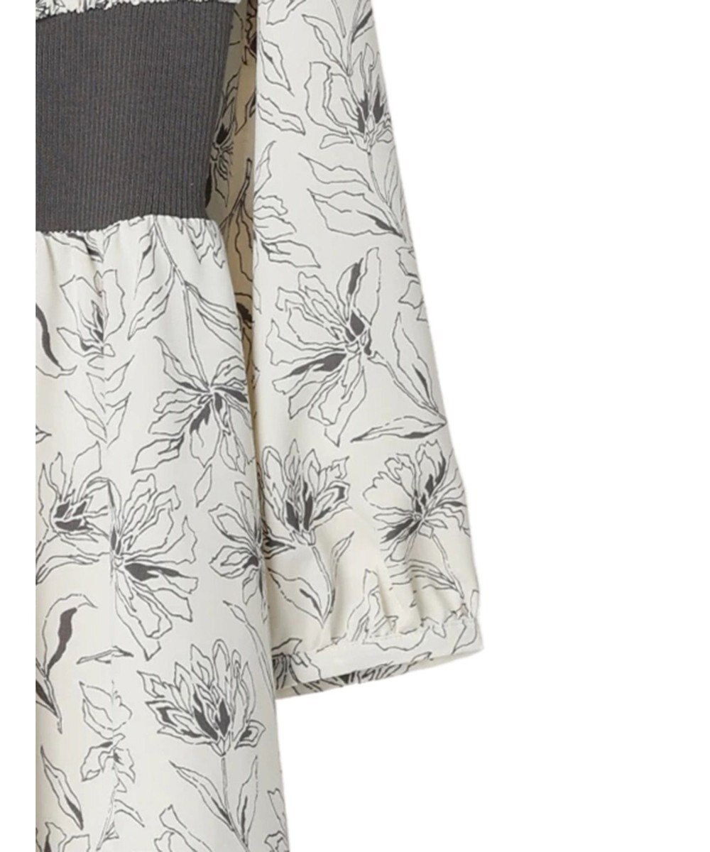 earth music&ecology リブドッキングフラワーワンピース 