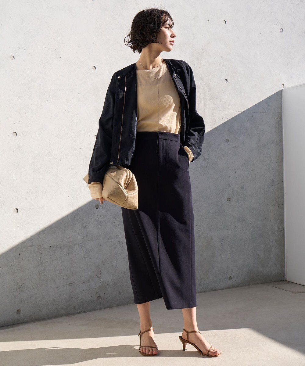 UNFILO イージーチノ Iラインスカート 