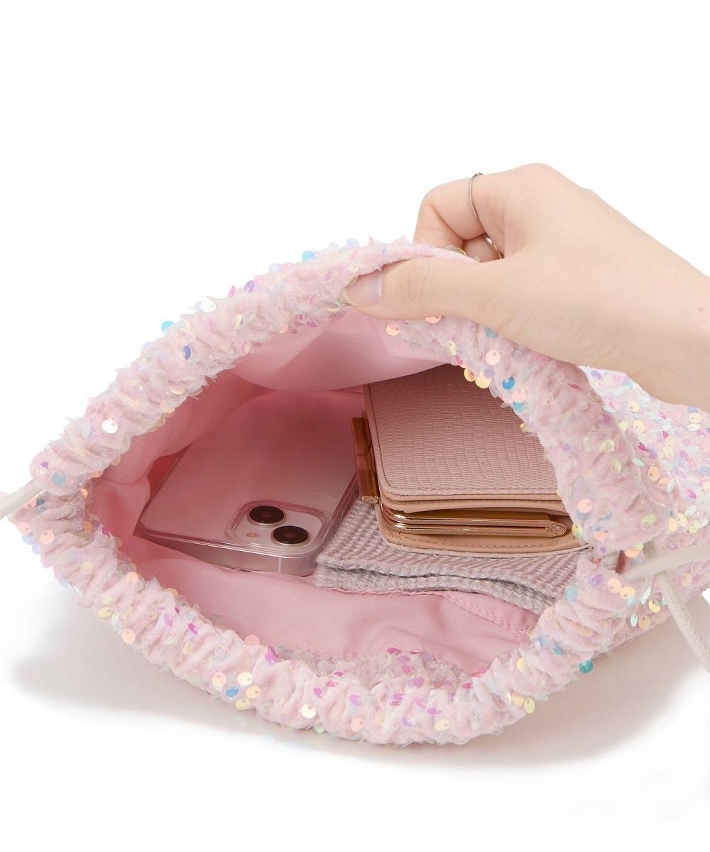 TOPKAPI 【TREASURE TOPKAPI】スパンコール エンブロイダリー刺繍 巾着 バッグ / ポーチ 