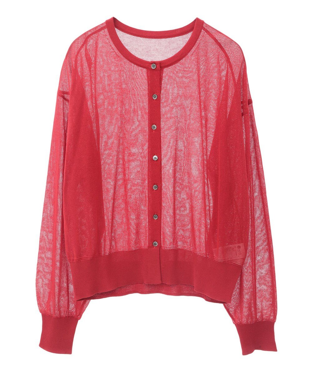 earth music&ecology 【予約】接触冷感シアークルーニットカーディガン 