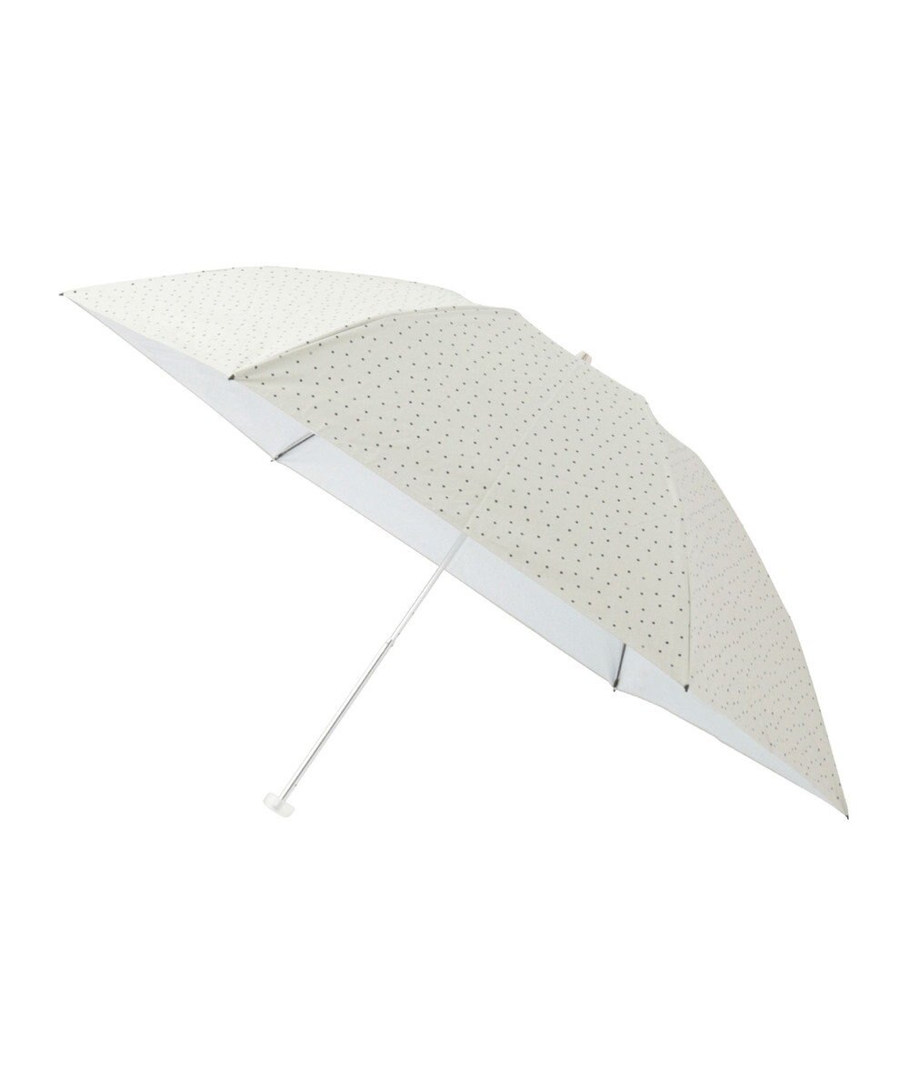 MOONBAT Fuwacool(フワクール) フワクールホワイト 晴雨兼用日傘 折りたたみ傘 ランダムドット 軽量 一級遮光／遮熱／UV 