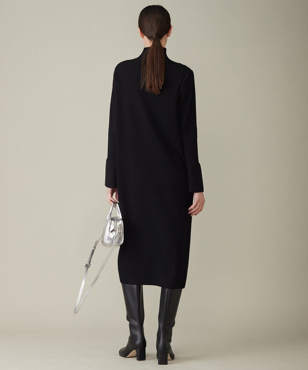ICB 【洗える】 ヴィスコースリブハイゲージ ニットワンピース 