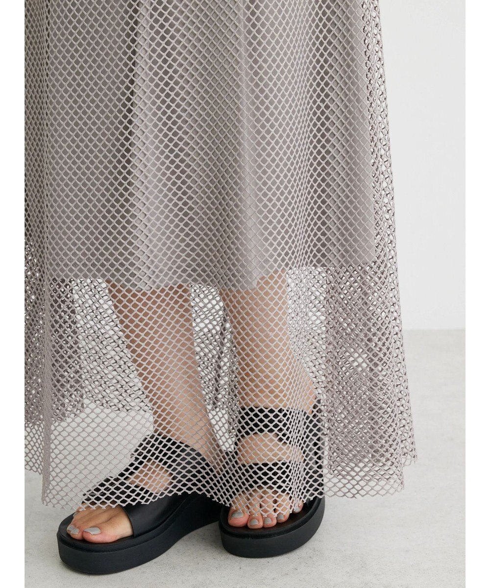 Green Parks ・ＥＬＥＮＣＡＲＥ　ＤＵＥ　メッシュギャザースカート 