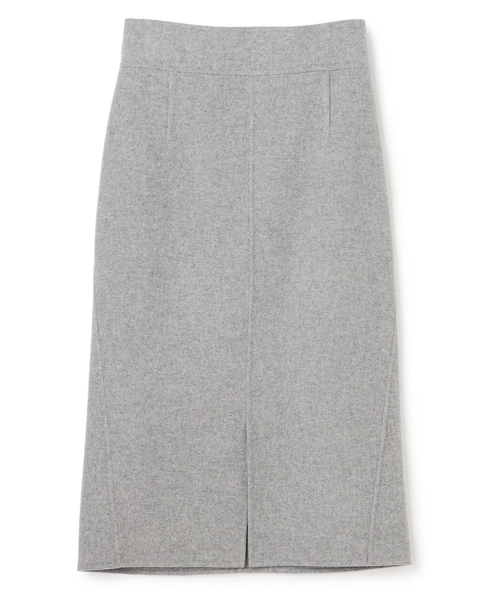 BEIGE， CHAMPIONNET  / ウールメルトン  Iラインスカート 