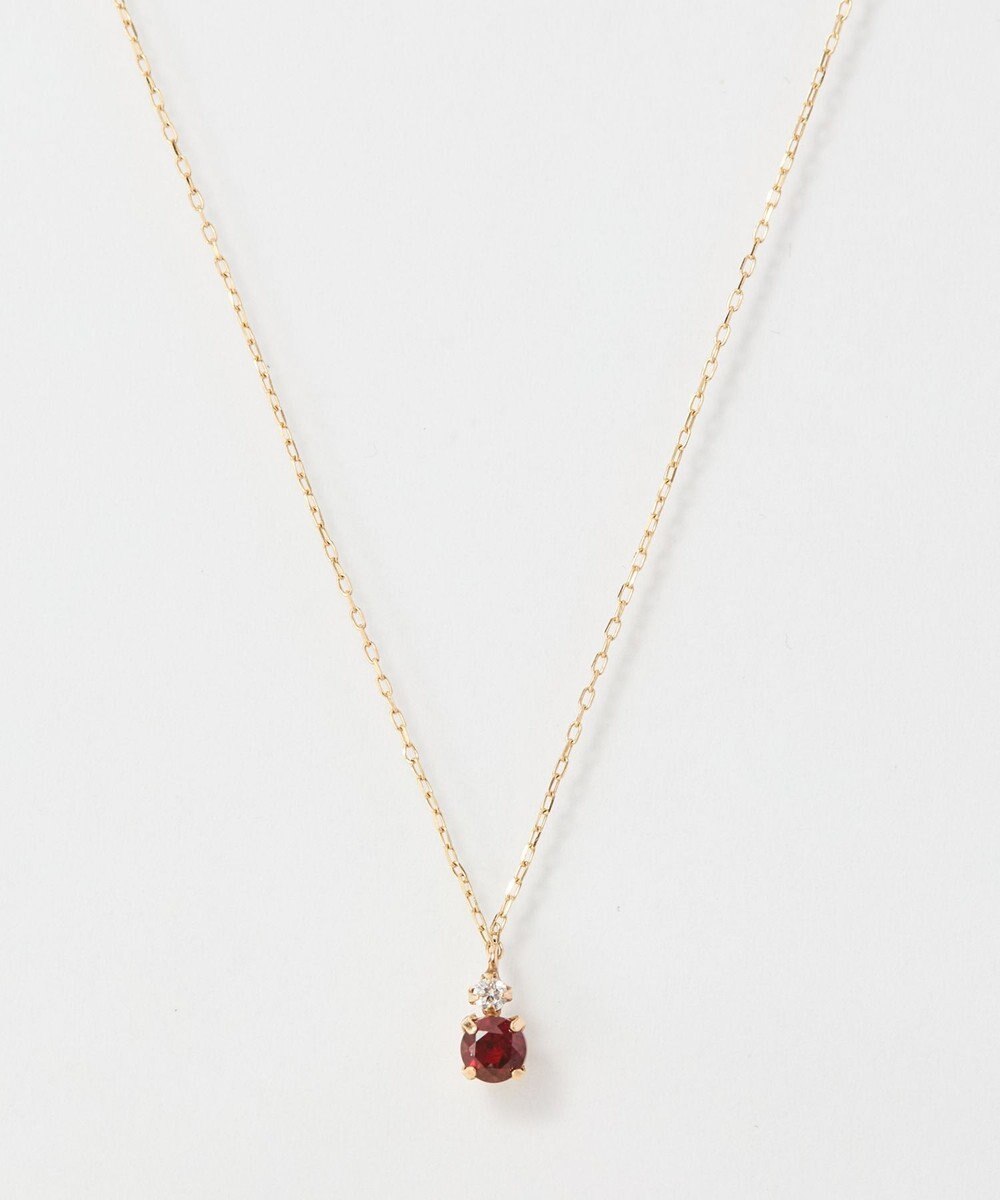 Phoebe 【K10】ジュエルラックネックレス　ガーネット/1月誕生石/天然石/全長:40cm 