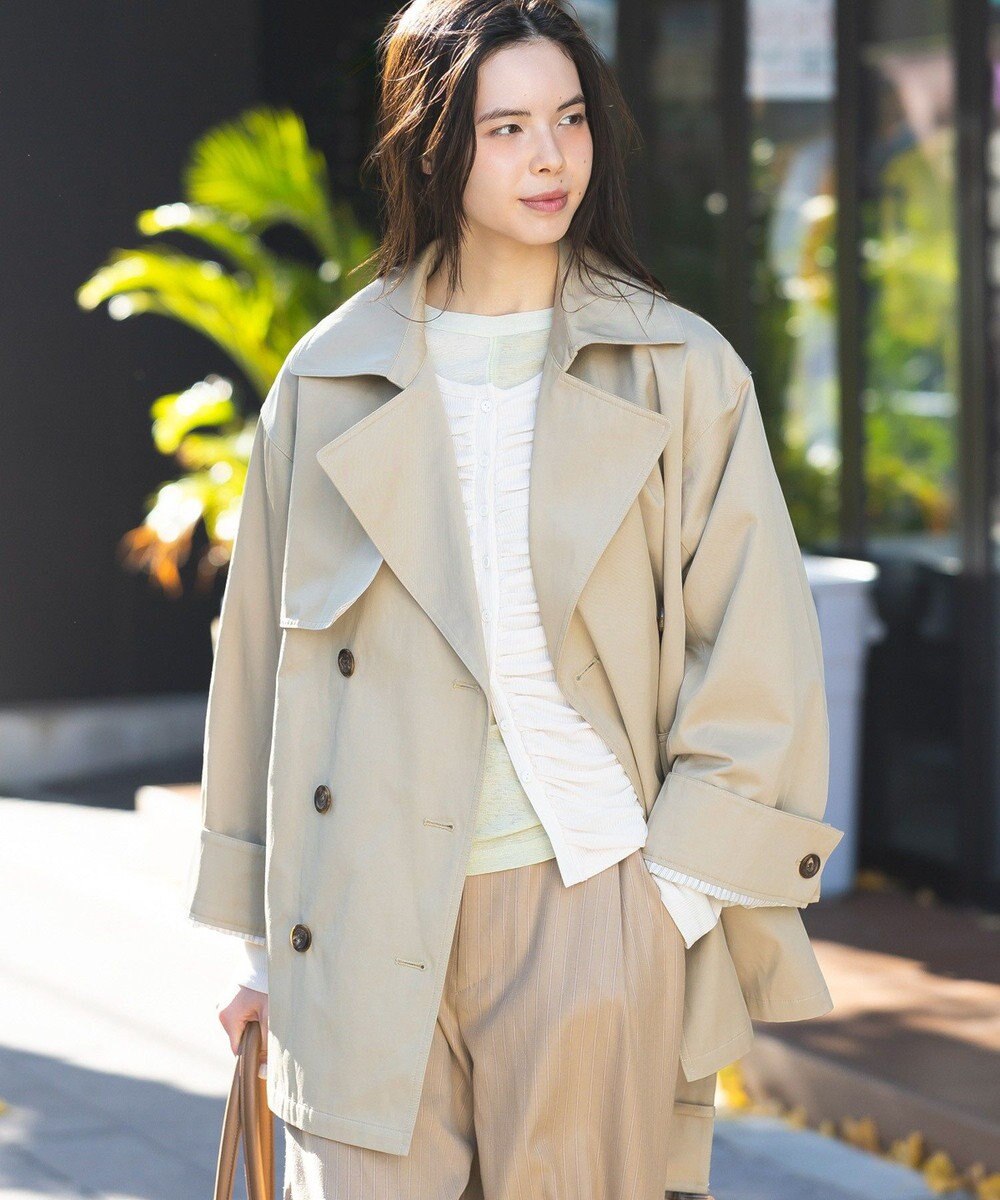 CRAFT STANDARD BOUTIQUE ワイドカフスミディトレンチコート 