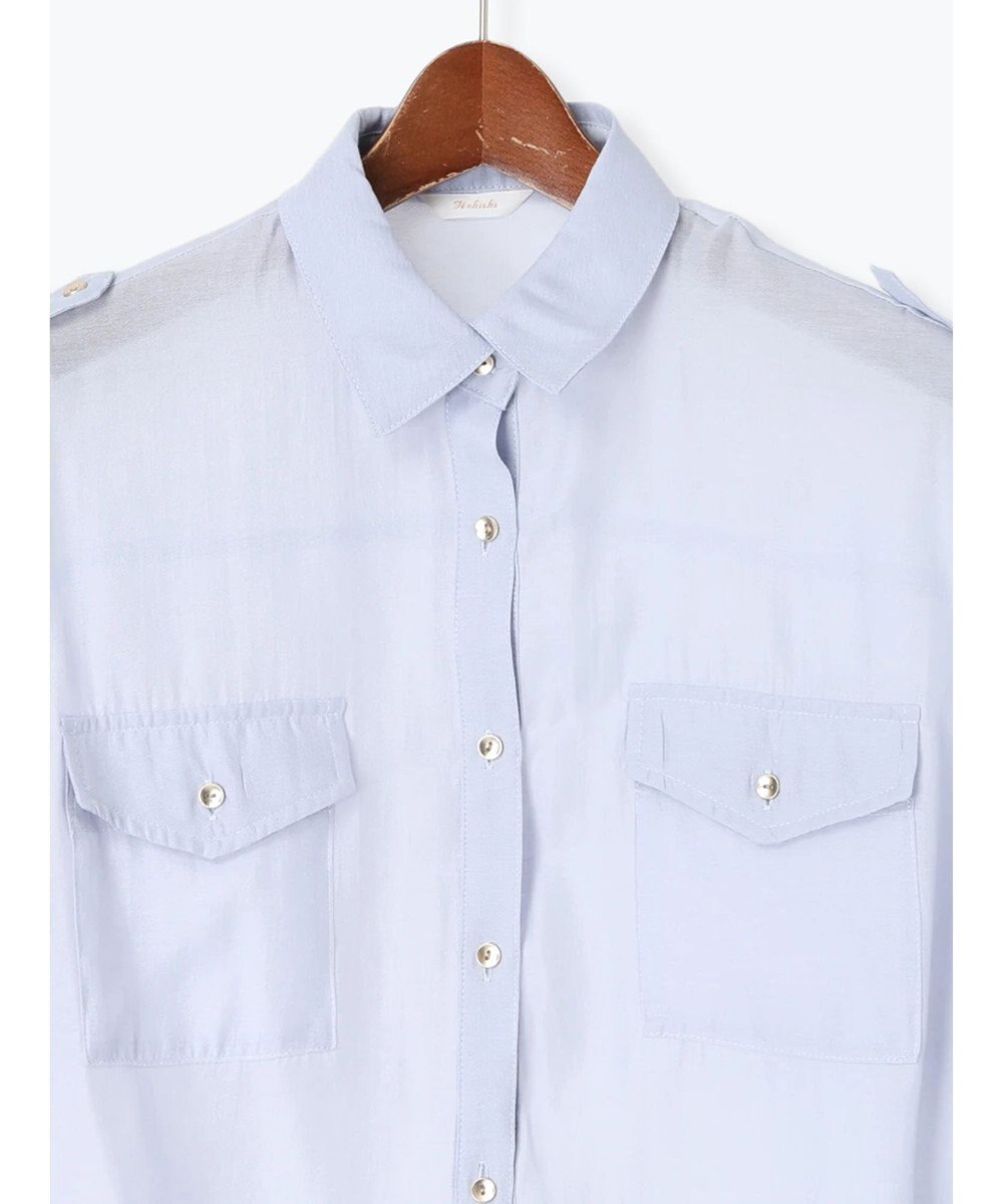 Te chichi シアー半袖Wポケットシャツ 