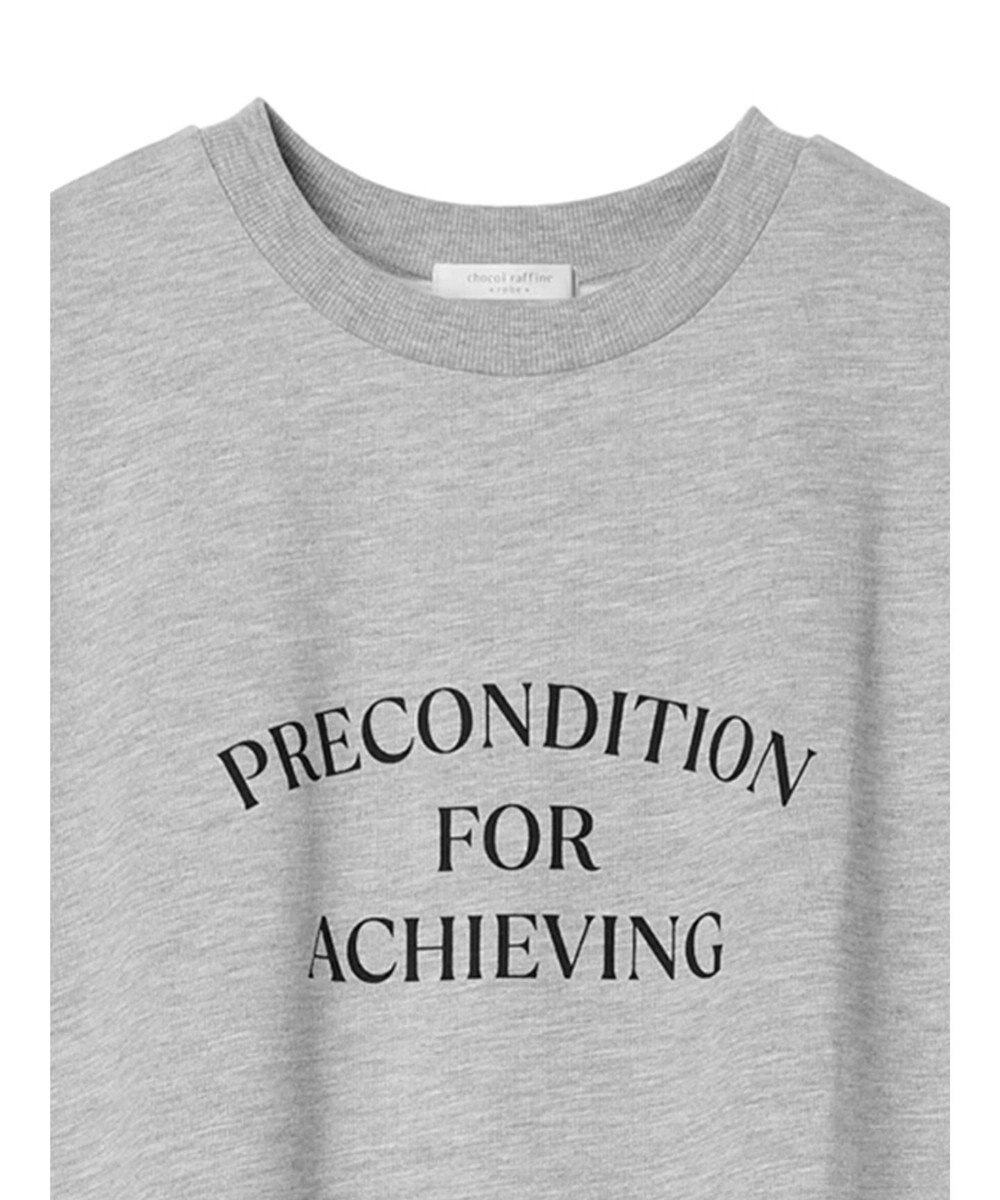 Green Parks ７分袖チュールドッキングロゴワンピース 