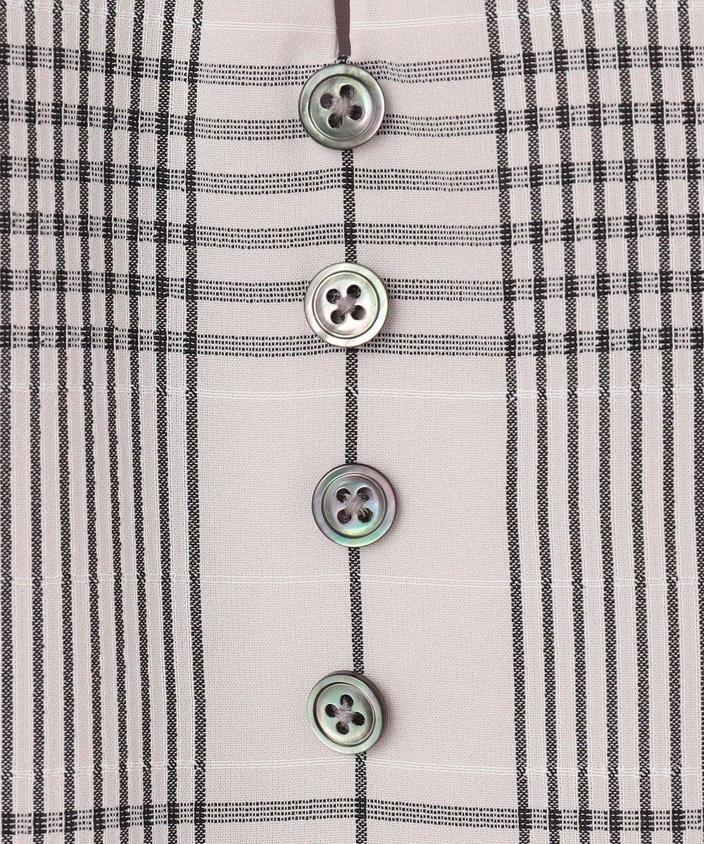 J.PRESS LADIES 【洗える】ドライタッチドビーチェック ブラウス 