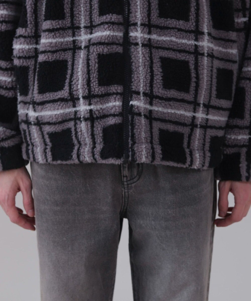 WEGO 【ユニセックス着用ITEM】ボアチェックブルゾン 