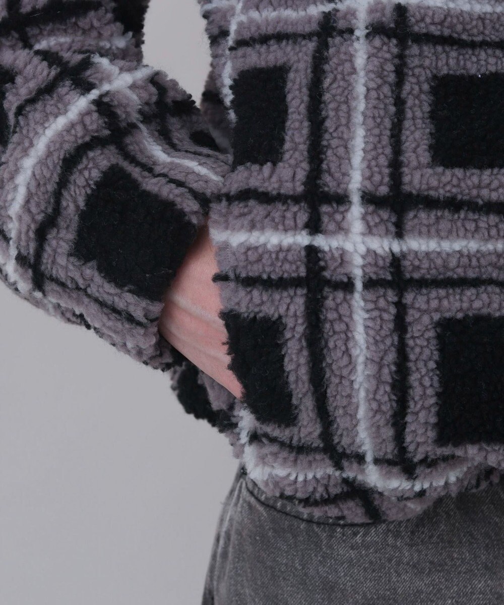 WEGO 【ユニセックス着用ITEM】ボアチェックブルゾン 