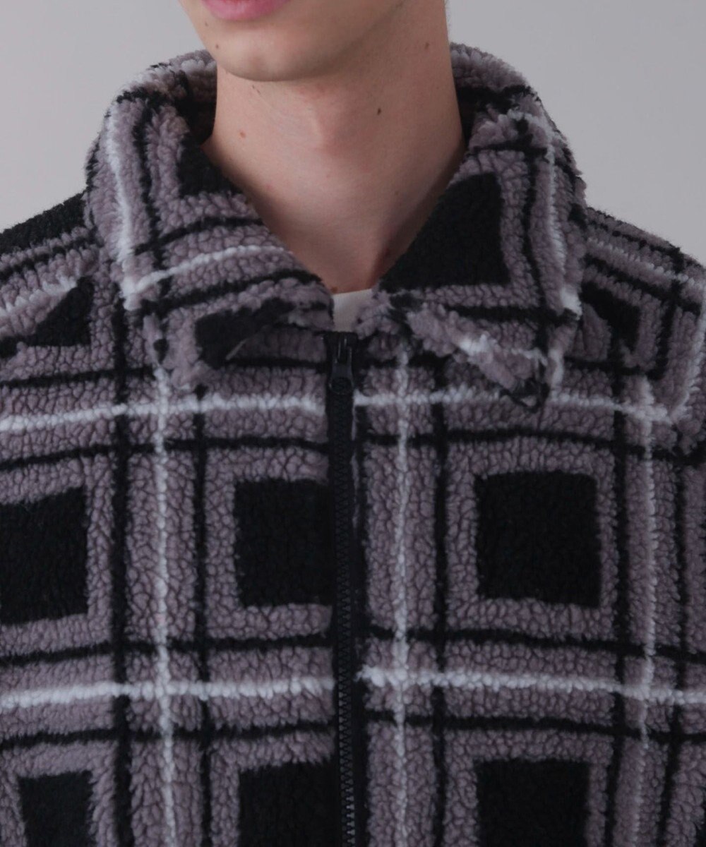 WEGO 【ユニセックス着用ITEM】ボアチェックブルゾン 