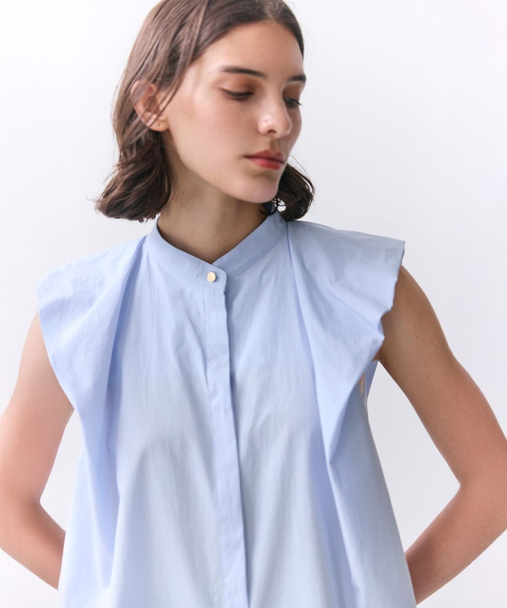 BEIGE， MALLOW / コットンタック バルーンスリーブブラウス 