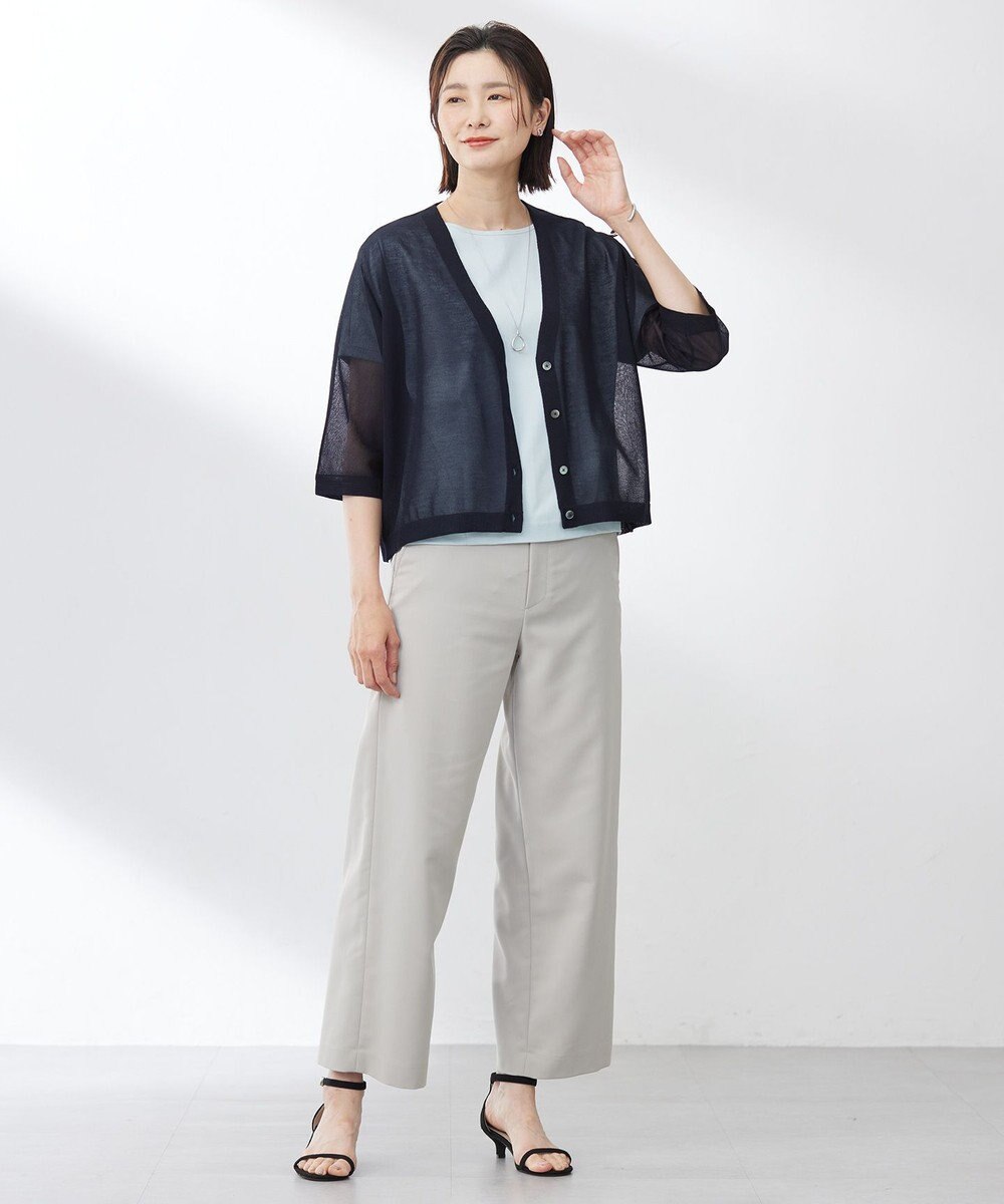 J.PRESS LADIES 【洗える】Crispyツイル ストレート パンツ 