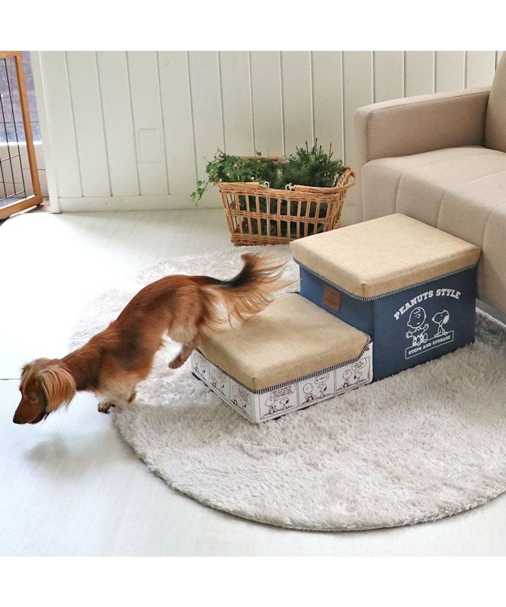PET PARADISE ペットパラダイス スヌーピー ２段 ステップ 収納付き ゆとり 
