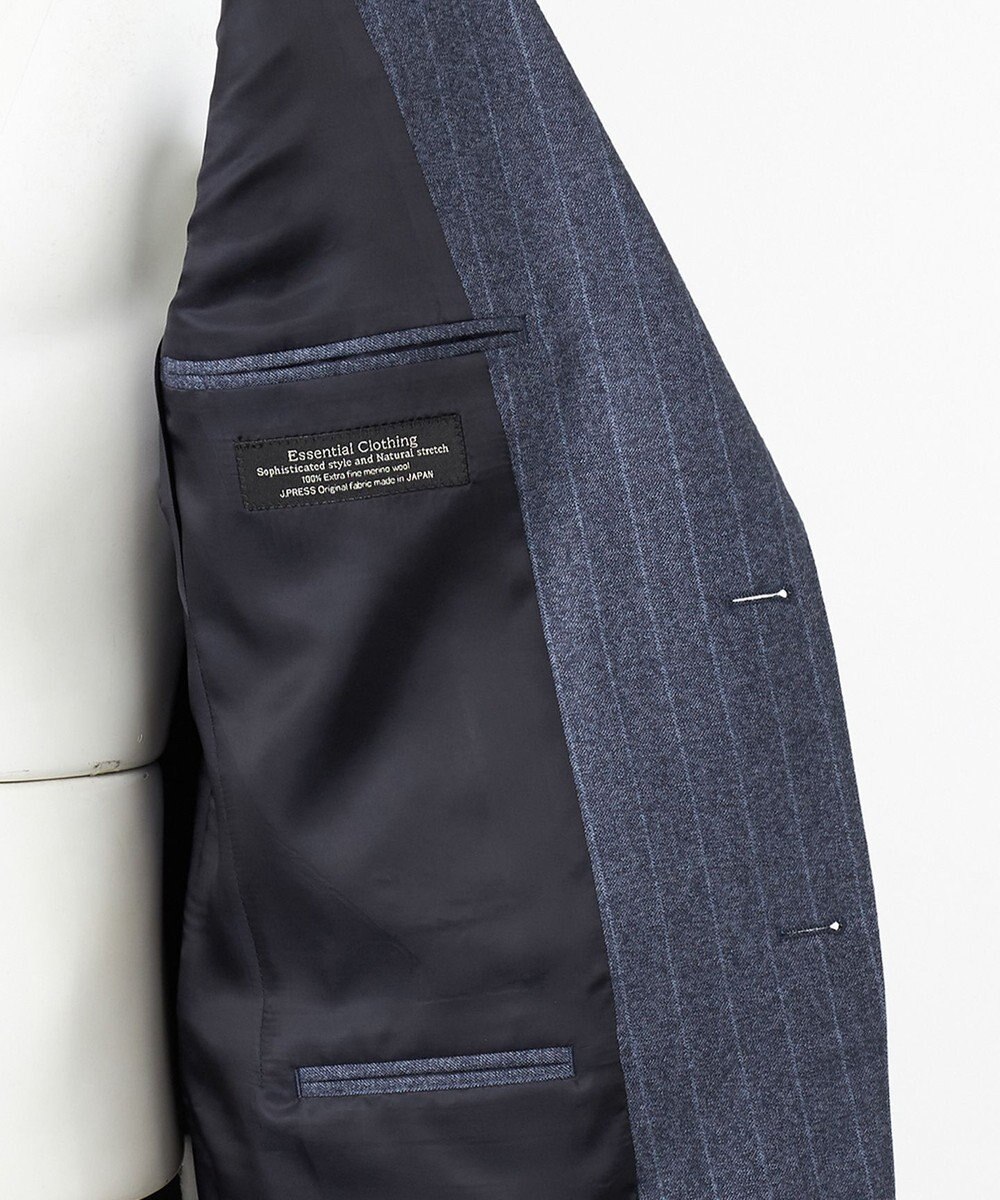 J.PRESS MEN 【ESSENTIAL CLOTHING】ミルドクリーンストライプ スーツ/総裏 