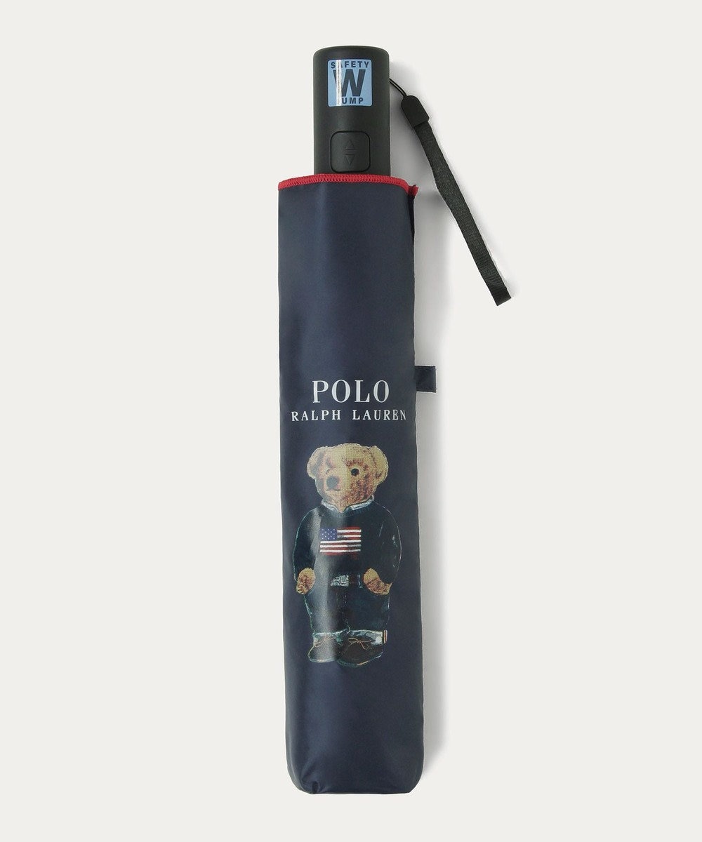 MOONBAT 【遮光率100％/遮熱/UV/自動開閉】POLO RALPH LAUREN（ポロ ラルフローレン）晴雨兼用日傘  ポロベア 折りたたみ傘 ユニセックス 