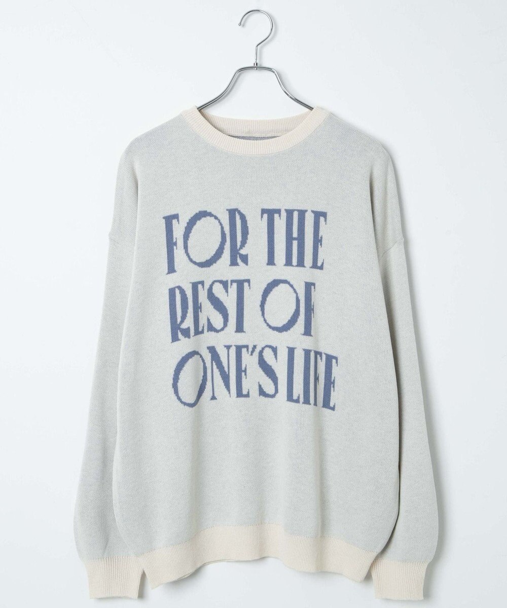 WEGO ロゴジャガードニットプルオーバー 