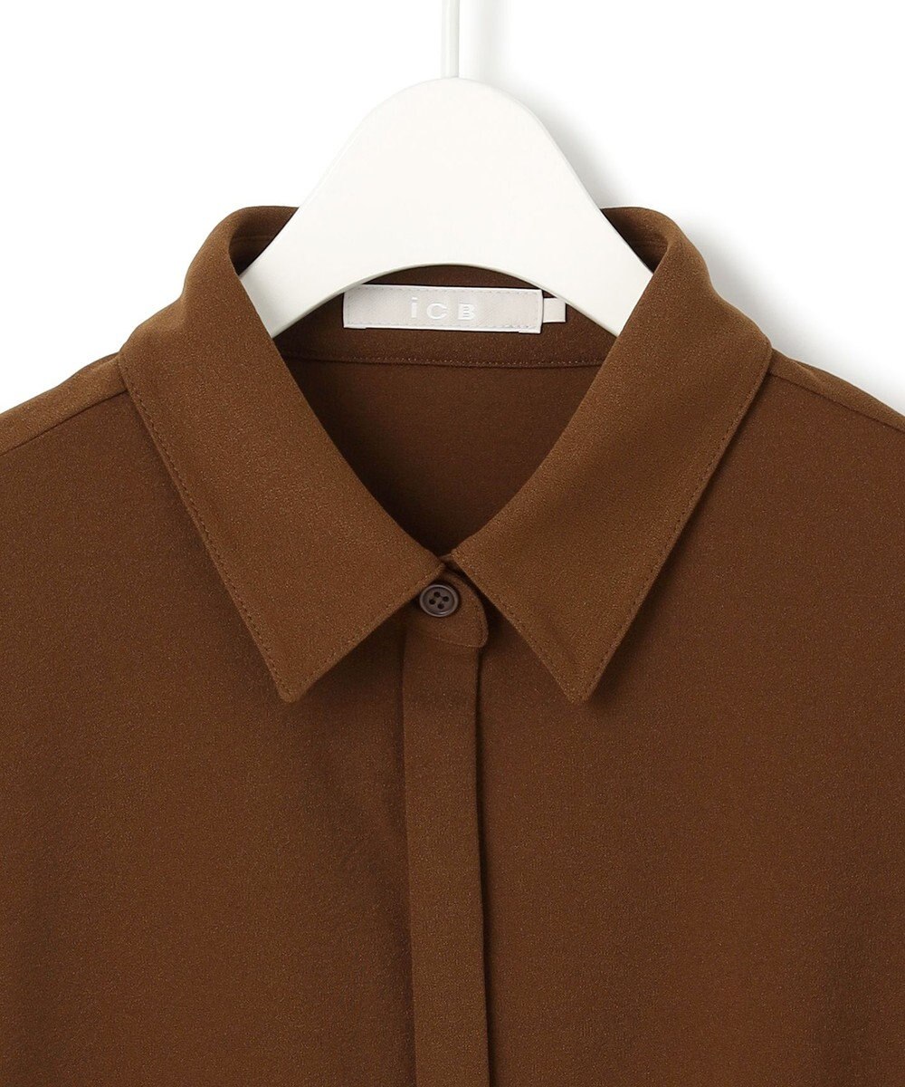 ICB 【洗える】マラボーテジョーゼット ボウタイデザインカットソー 