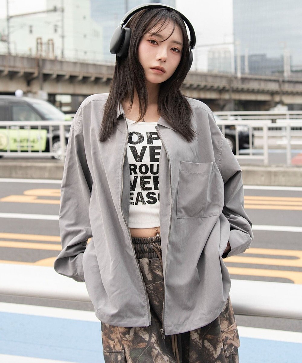 WEGO 【ユニセックス着用ITEM】フェイクスウェードシャツジャケット 