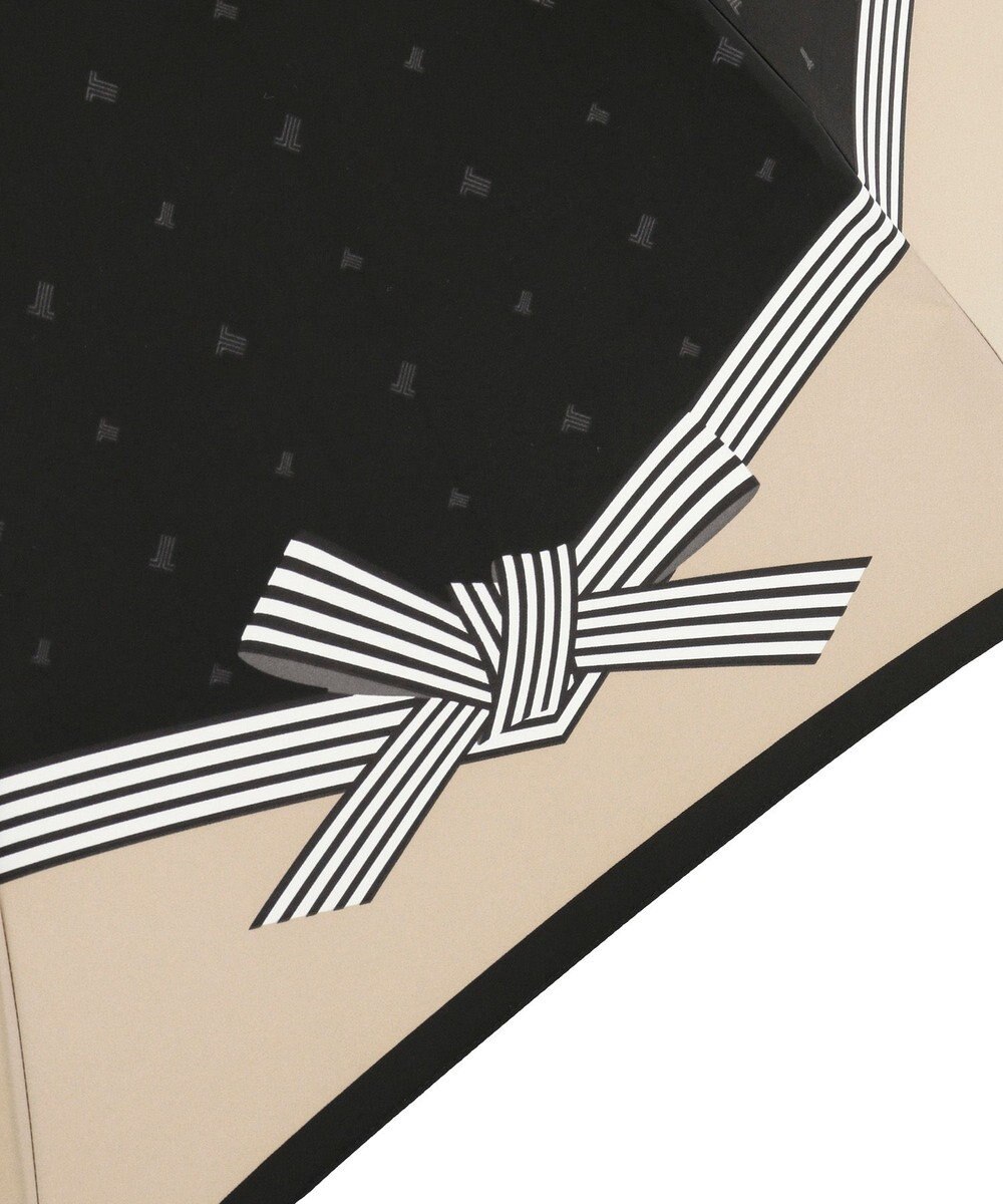 MOONBAT LANVIN en Bleu 折りたたみ傘 サテンプリントリボン 