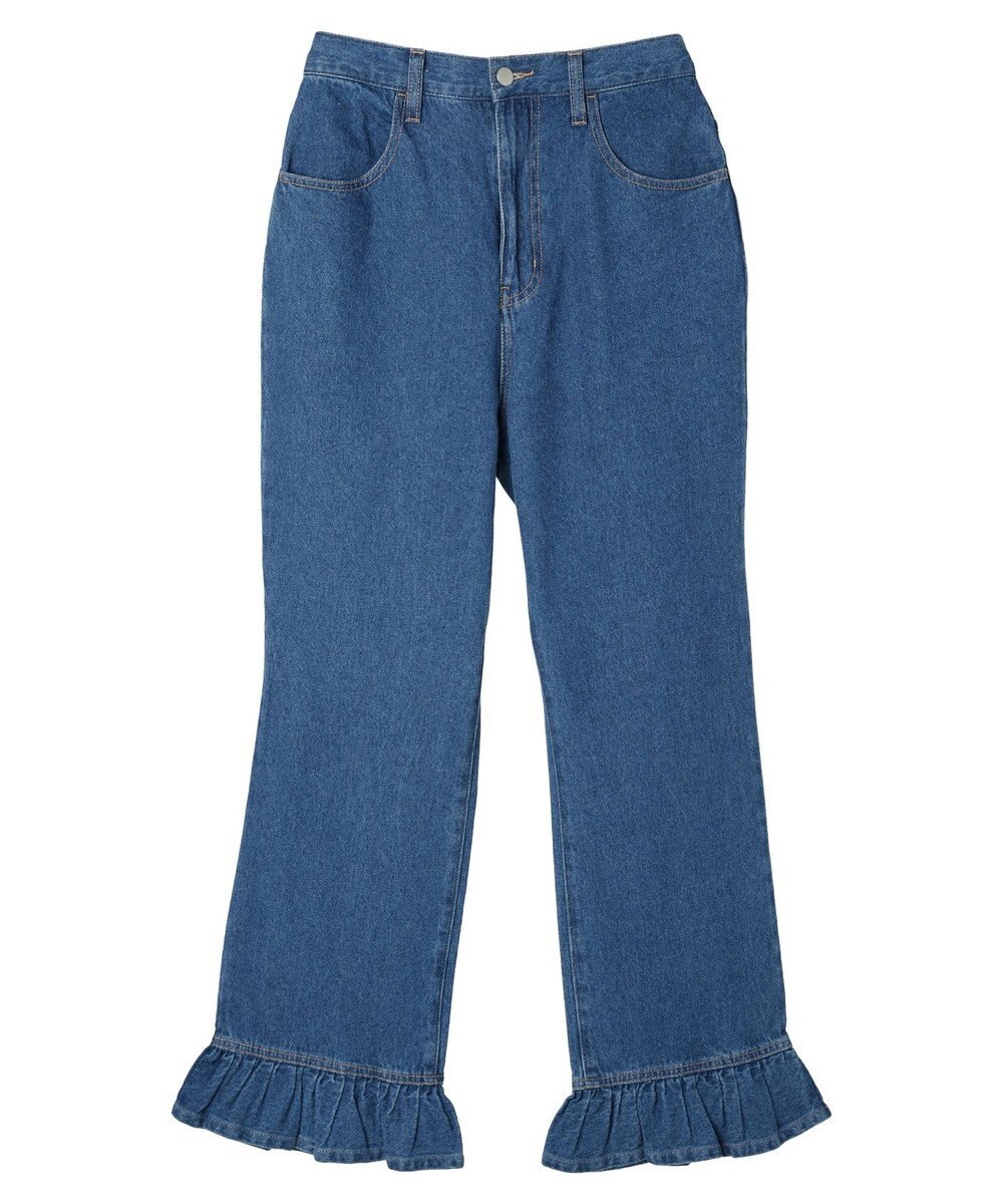 Green Parks ・Ｄｏｕｂｌｅ　Ｆｌａｇｓ　スソフリルストレートデニム 