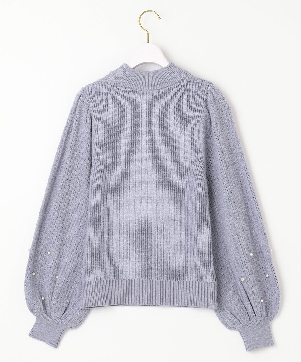 ANY SIS 【Oggi1月号掲載】モックネック袖パール調 ニット 