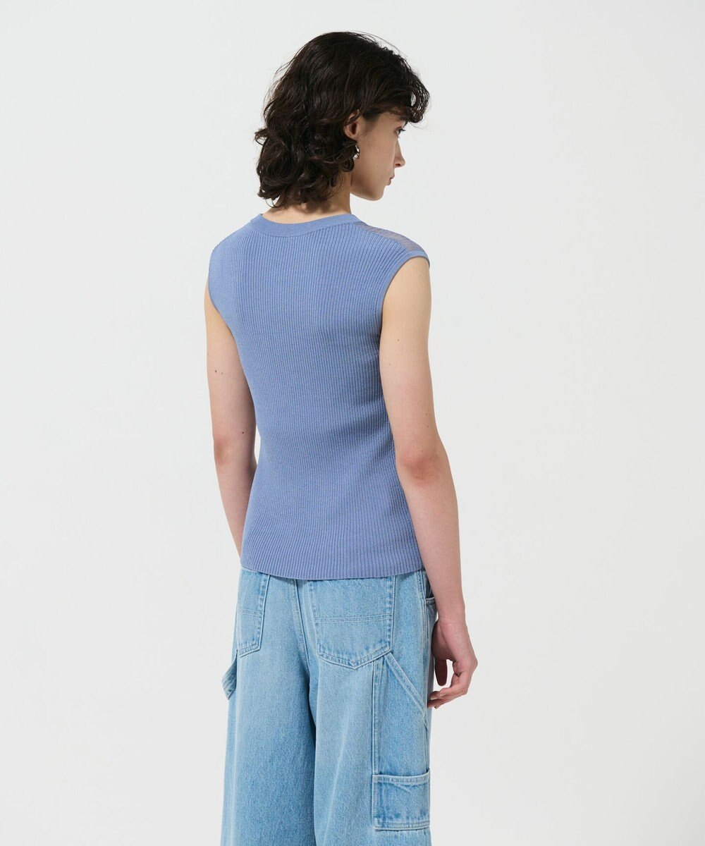 GRACE CONTINENTAL リブシアーニットトップ 