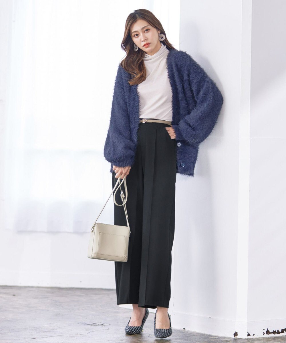 Tiaclasse 【GOLD LABEL・洗える】カシミヤタッチワイドパンツ 