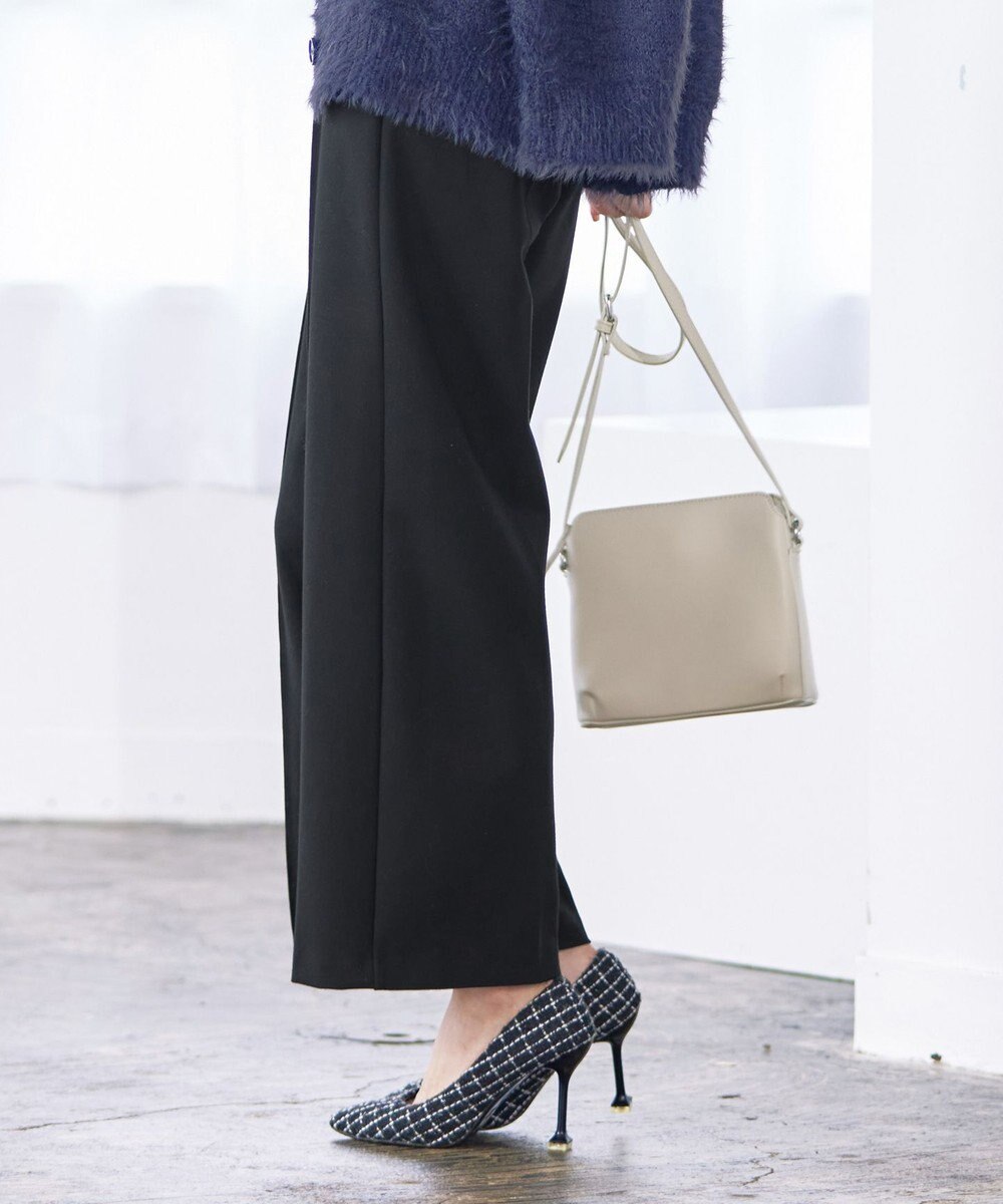 Tiaclasse 【GOLD LABEL・洗える】カシミヤタッチワイドパンツ 