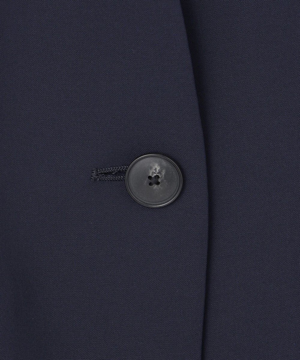 自由区 L 【セットアップ対応・UVカット・接触冷感・洗える】ライトストレッチノーカラー ジャケット 