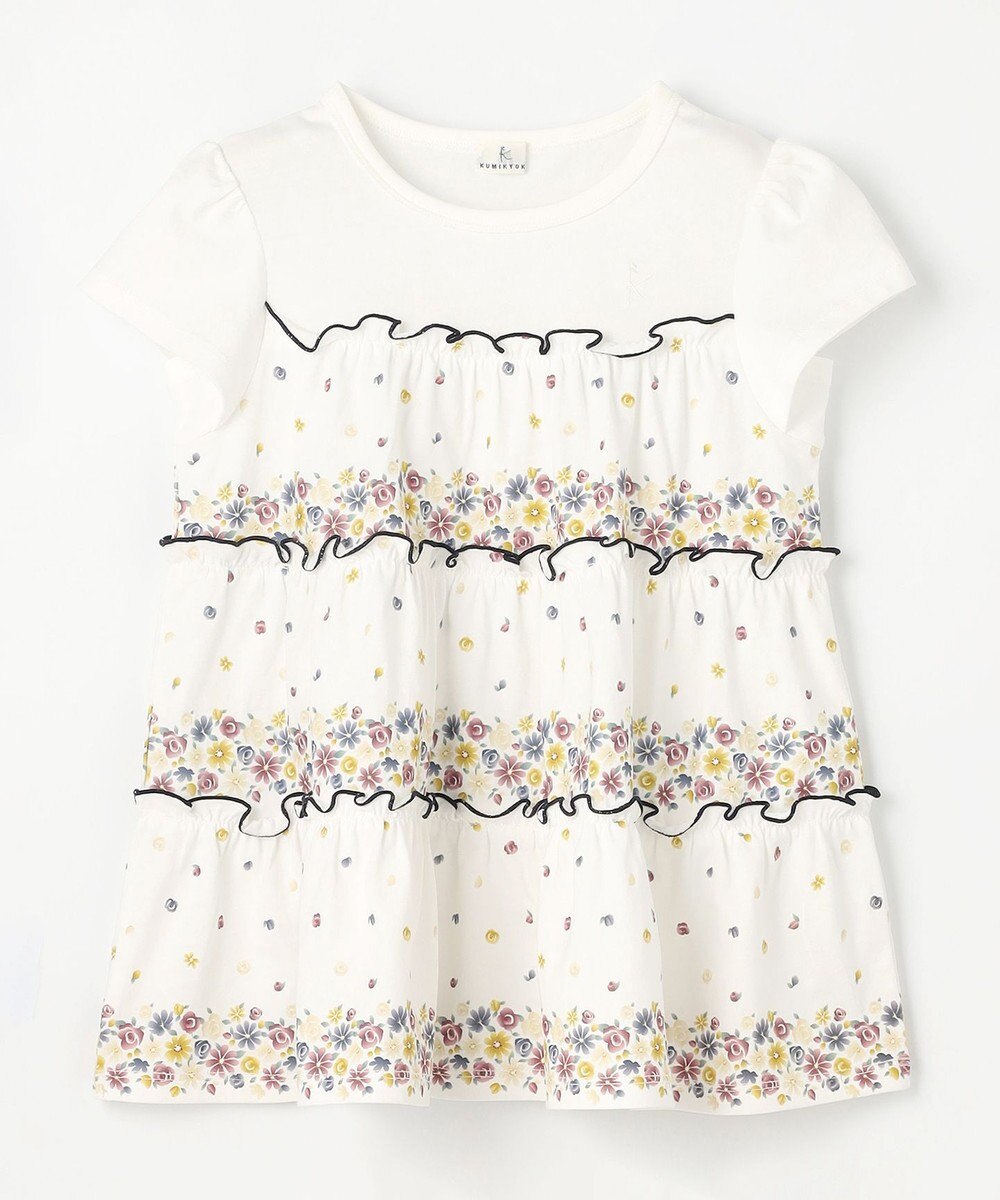 組曲 KIDS 【110-140㎝】ティアードフラワー チュニック 