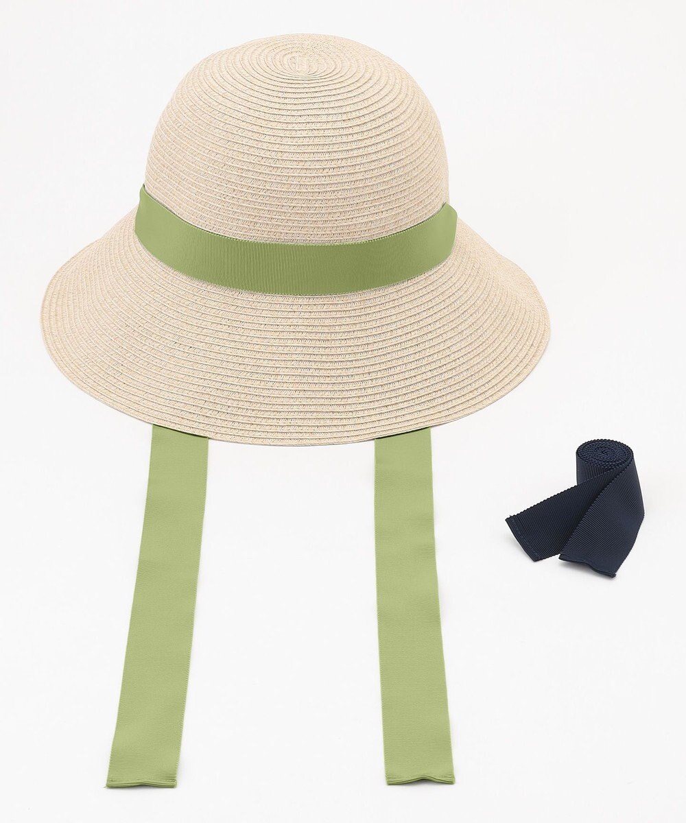 #Newans 【UVカット/洗える】リボン2本つきサマーハット 