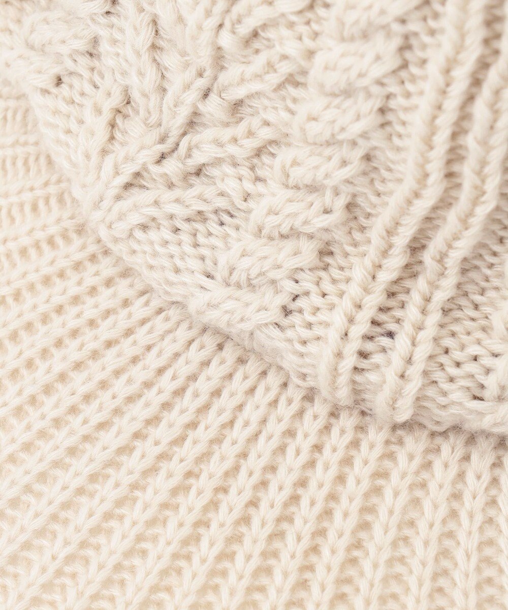 23区GOLF 【WOMEN】つば付きケーブル ニットキャップ 