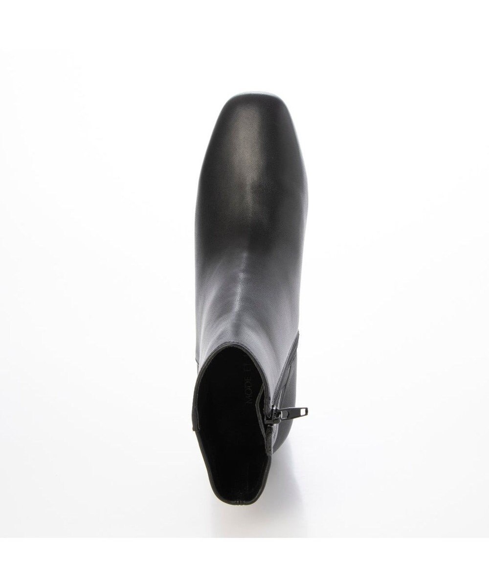 MODE ET JACOMO <MODE ET JACOMO>ストレッチレザースクエアトゥショートブーツ 