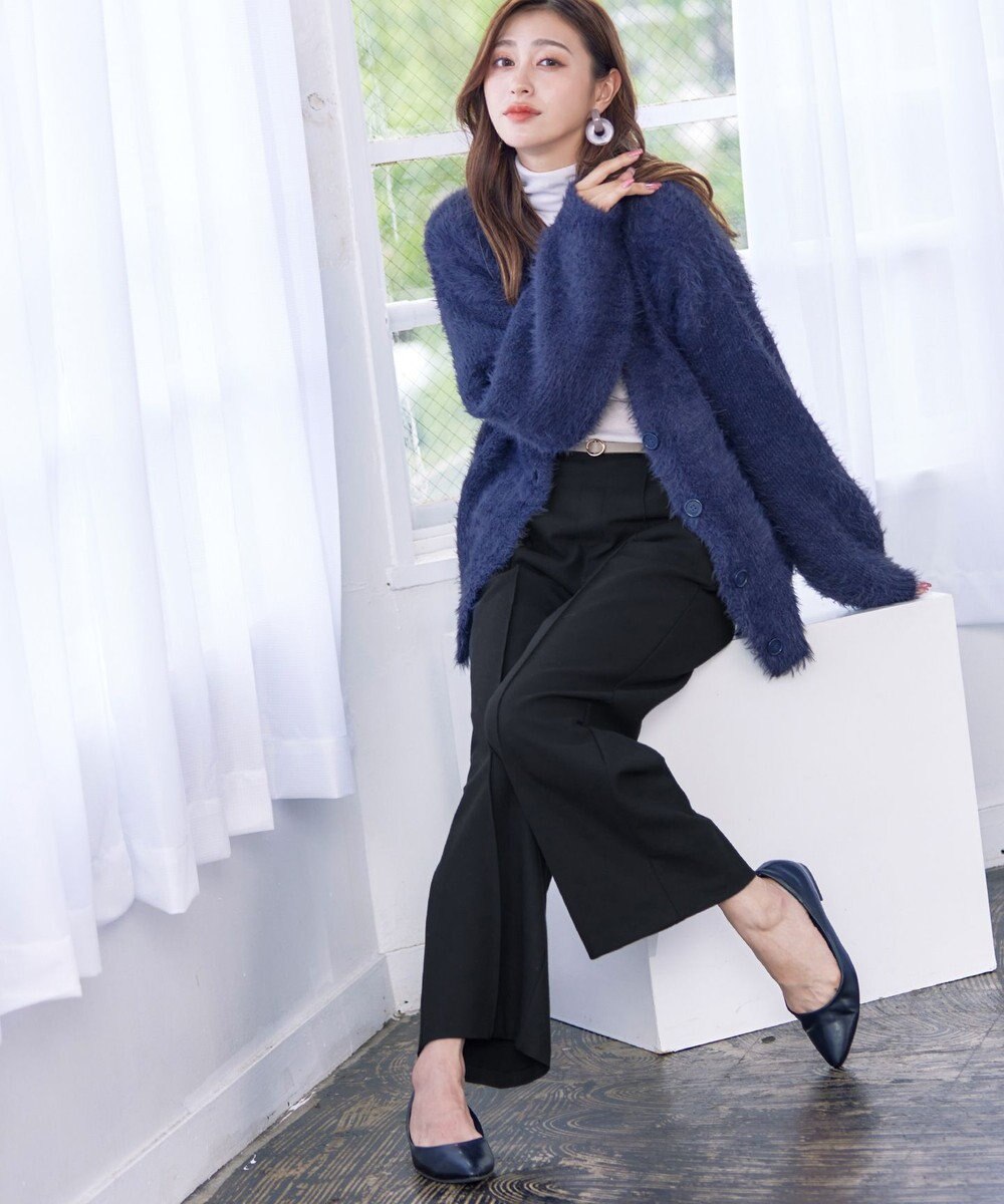 Tiaclasse 【GOLD LABEL・洗える】カシミヤタッチワイドパンツ 