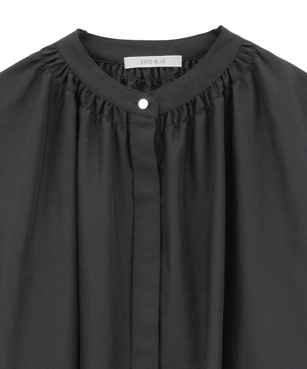 Green Parks ｅａｓｅ　ｂｌｕｅ．バックシャーリングブラウス 