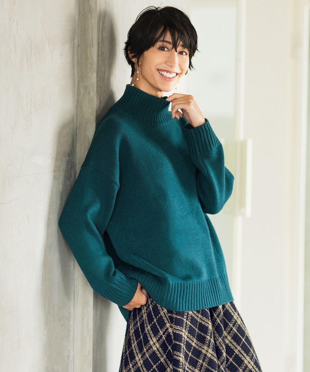 ANY ラムウールバックテイルニット 