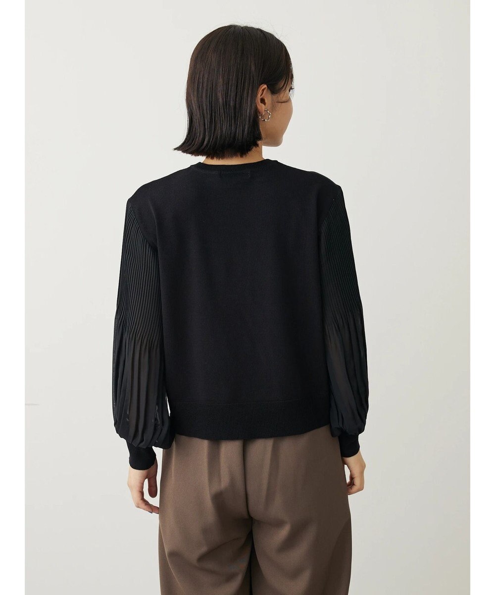 Green Parks プリーツ袖ニットプルオーバー 