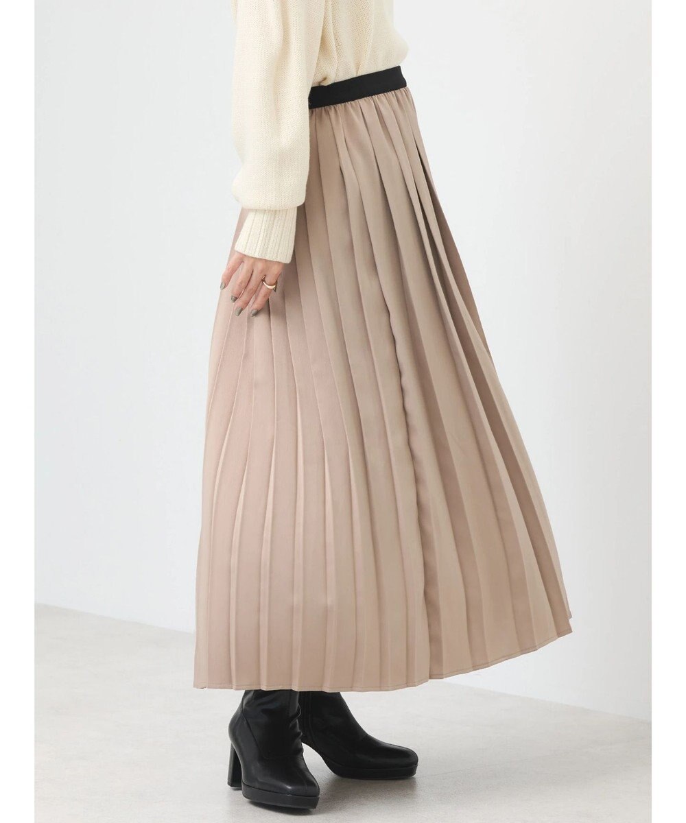 earth music&ecology サテンプリーツスカート 