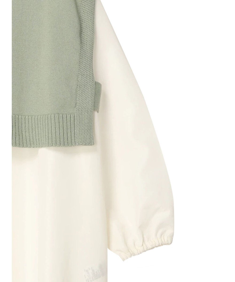 Green Parks ＳＥＴ２点　ニットベスト＋シャツワンピース 