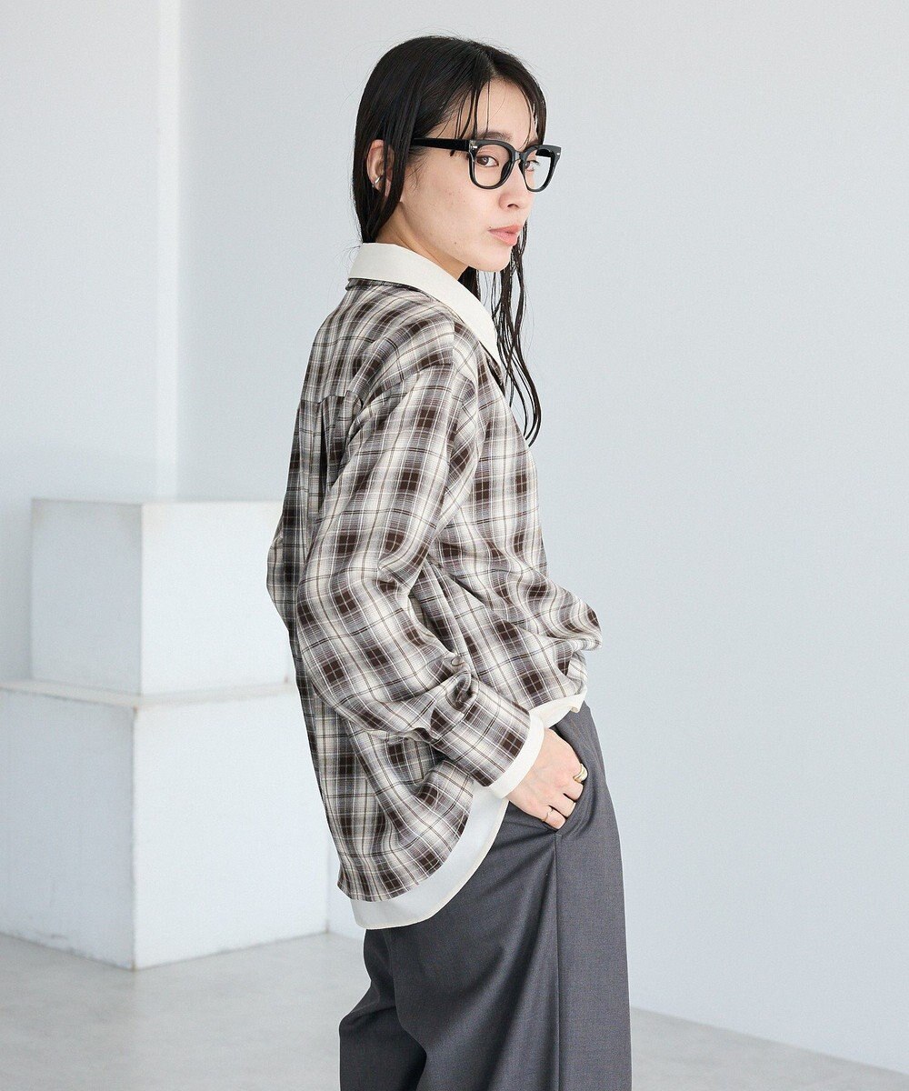 CRAFT STANDARD BOUTIQUE レイヤードライクチェックシャツ 