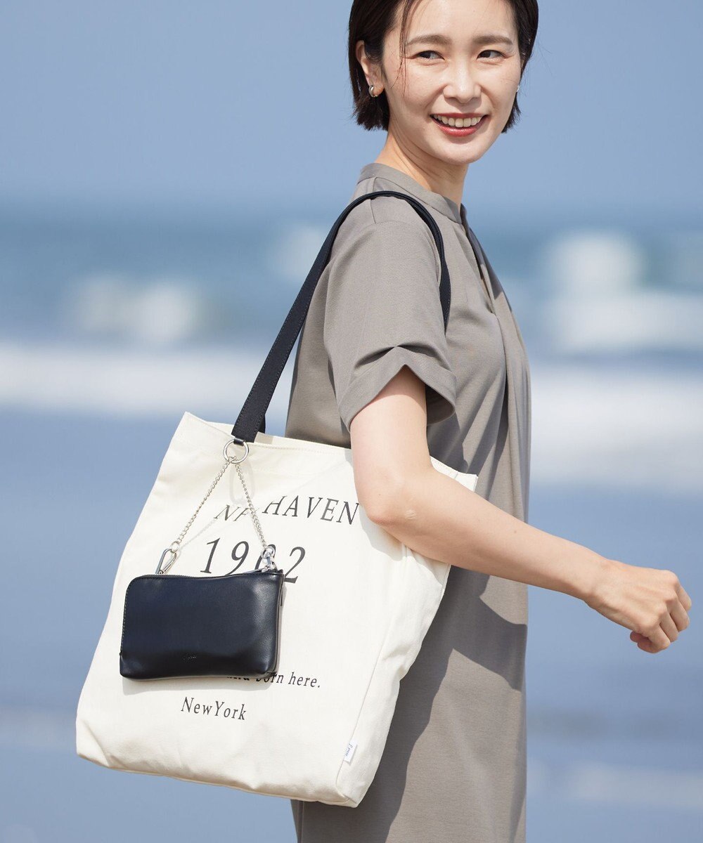 J.PRESS LADIES 【WEB限定カラーあり・A4サイズ収納可・セットアイテム】ポーチ付き PRINTED トート バッグ 